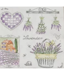 Servetten Lavender Garden